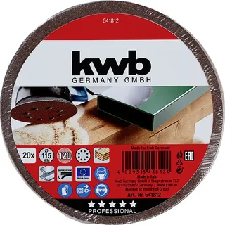 kwb 541812 Schleifscheibe Durchmesser 115 mm Körnung (num)=120 20 St. by KWB – product image 3 of 3