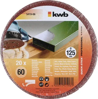 kwb 541906 Schleifscheibe Durchmesser 125 mm Körnung (num)=60 20 St. by KWB – product image 3 of 3