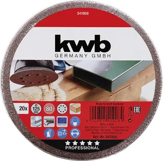 kwb 541908 Schleifscheibe Durchmesser 125 mm Körnung (num)=80 20 St. by KWB – product image 3 of 3