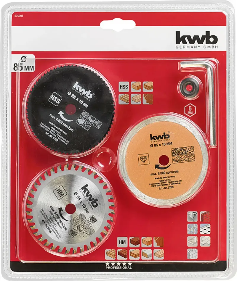 kwb 575905 Kreissägeblatt-Set 5 St. by KWB – product image 3 of 3