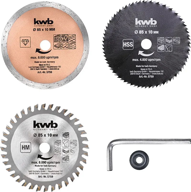kwb 575905 Kreissägeblatt-Set 5 St. von KWB – Produktbild