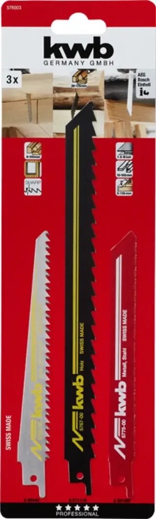 kwb 576003 Säbelsägeblätter-Set, 3-tlg. 3 St. by KWB – product image 3 of 3