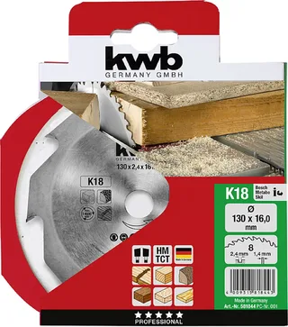 kwb 581844 Lame de scie circulaire 130 x 16 mm 1 pc(s) de KWB – image du produit 3 sur 3