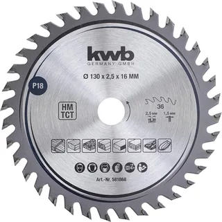 kwb 581868 Cirkelzaagblad 130 x 16 mm 1 stuk(s) de KWB – image du produit 1 sur 2