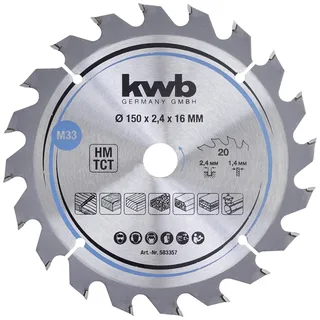 kwb 583357 Hartmetall Kreissägeblatt 150 x 16 mm 1 St. von KWB – Produktbild 1 von 2