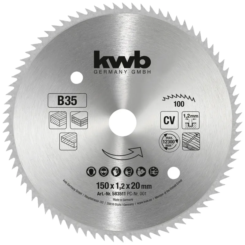 kwb 583511 Kreissägeblatt 150 x 20 mm 1 St. by KWB – product image 1 of 2