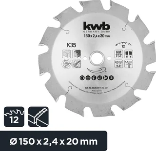 kwb - 583544 Cirkelzaagblad 150 x 20 mm - 1 stuk de KWB – image du produit 1 sur 2