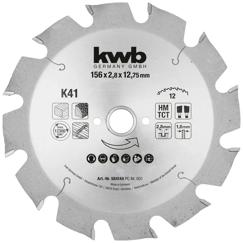 kwb 584144 Lame de scie circulaire 156 x 12.75 mm 1 pc(s) de KWB – image du produit 1 sur 2