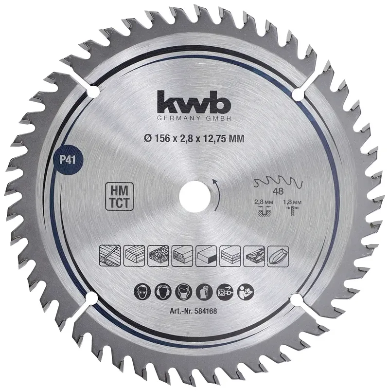 kwb 584168 Lame de scie circulaire 156 x 12.75 mm 1 pc(s) de KWB – image du produit 1 sur 2