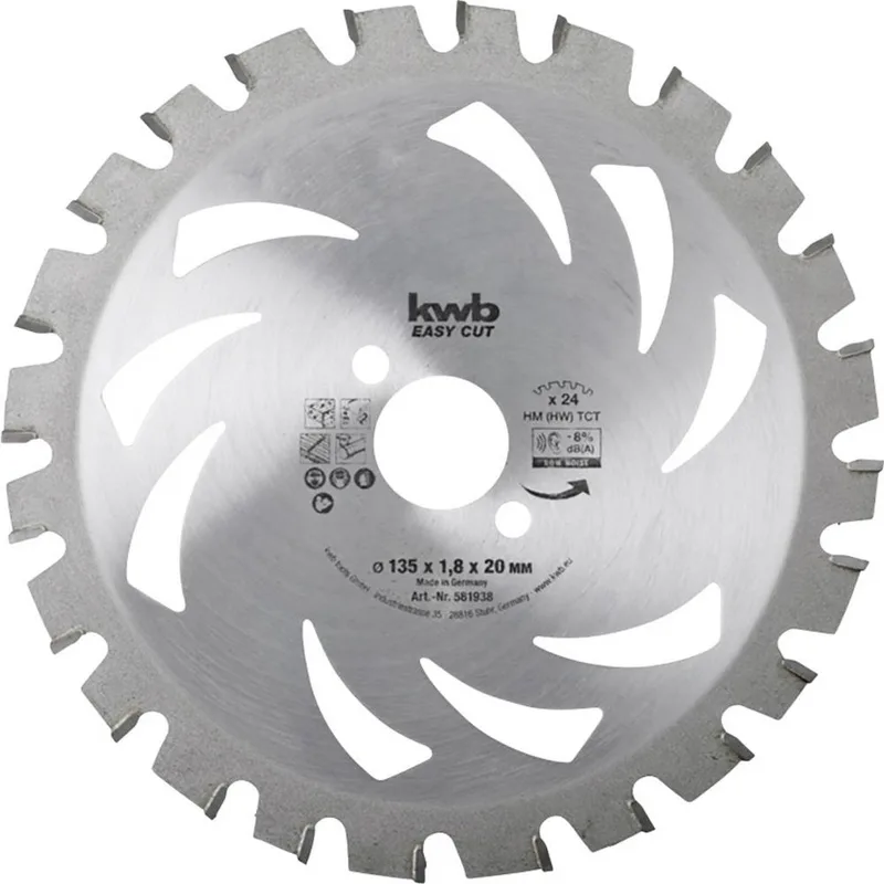 kwb 584538 Lame de scie circulaire au carbure 160 x 20 x 1.2 mm Nombre de dents: 24 1 pc(s) de KWB – image du produit 1 sur 2