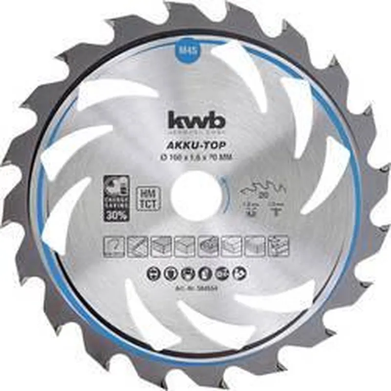 kwb 584554 Lame de scie circulaire au carbure 160 x 20 x 1.0 mm Nombre de dents: 20 1 pc(s) de KWB – image du produit 1 sur 2