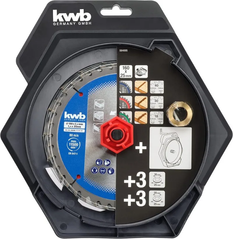 kwb 584695 Kreissägeblatt-Set 160 x 16 mm 1 St. de KWB – image du produit 2 sur 5