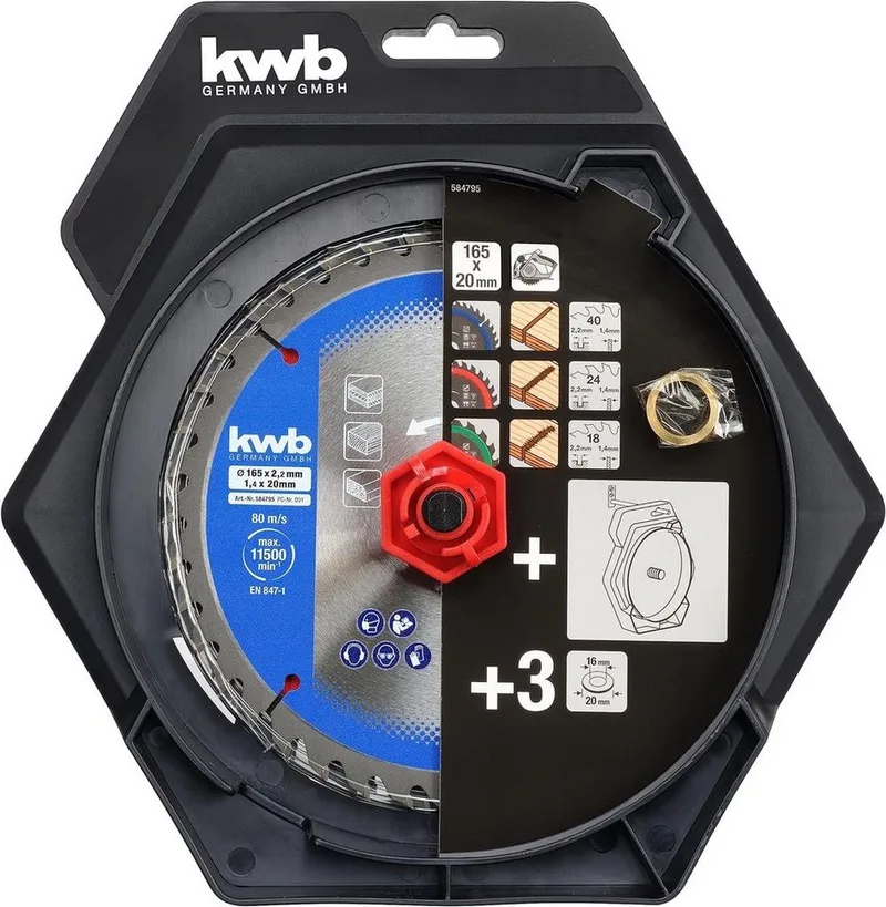 kwb 584795 Kreissägeblatt-Set 165 x 16 mm 1 St. by KWB – product image 2 of 2