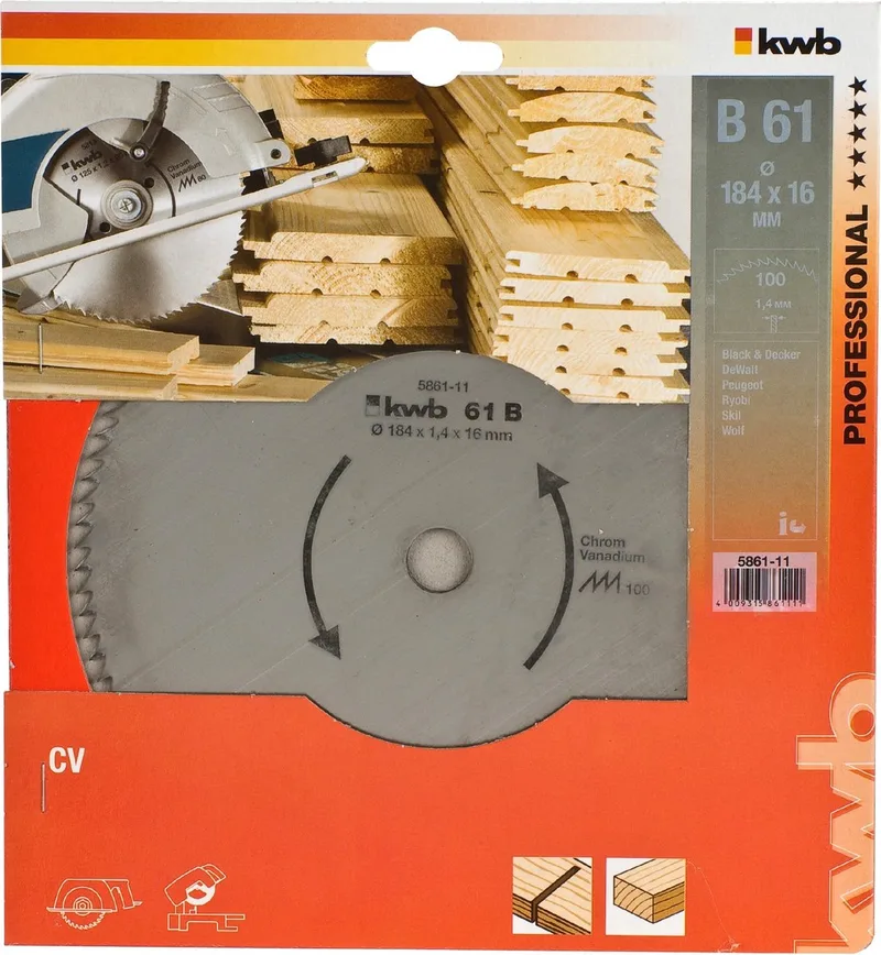 kwb - 586111 Cirkelzaagblad 184 x 16 mm - 1 stuk by KWB – product image