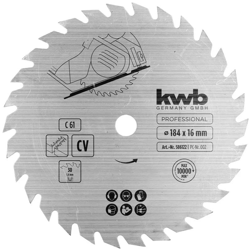 kwb 586122 Lame de scie circulaire 184 x 16 mm 1 pc(s) de KWB – image du produit 1 sur 2