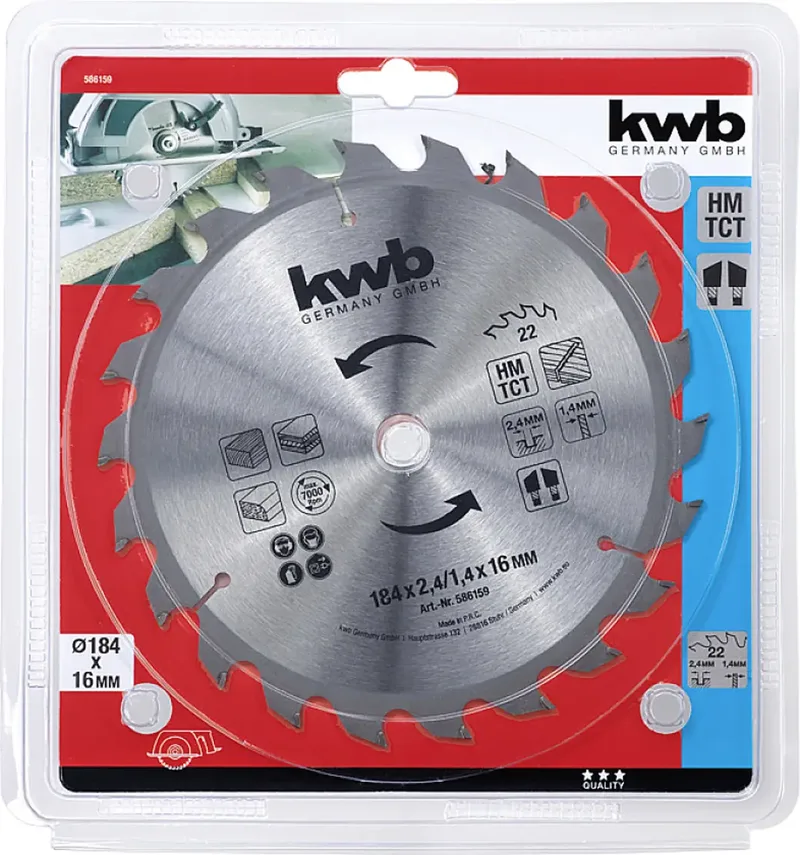 kwb 586159 Cirkelzaagblad 184 x 16 mm 1 stuk(s) by KWB – product image 2 of 2