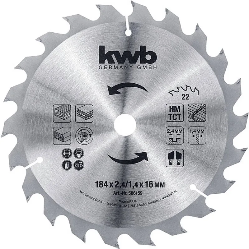 kwb 586159 Cirkelzaagblad 184 x 16 mm 1 stuk(s) by KWB – product image 1 of 2
