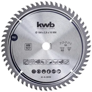 kwb 586168 Hartmetall Kreissägeblatt 184 x 16 mm 1 St. de KWB – image du produit 1 sur 2
