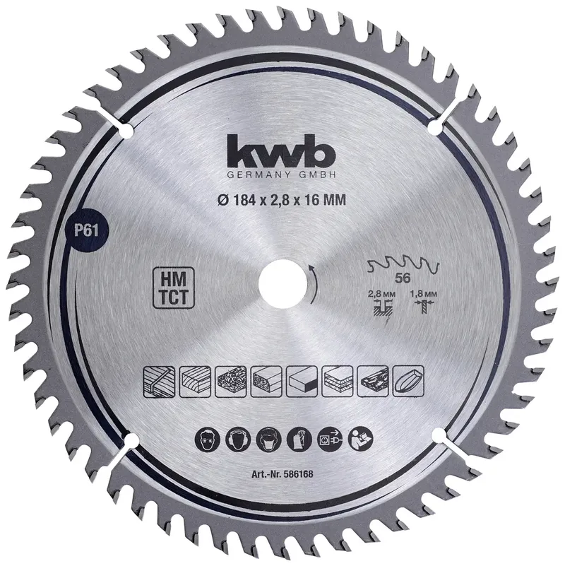 kwb 586168 Hartmetall Kreissägeblatt 184 x 16 mm 1 St. de KWB – image du produit 1 sur 2