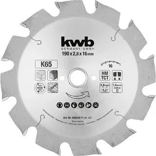 kwb 586544 Kreissägeblatt 190 x 16 mm 1 St. von KWB – Produktbild 1 von 2