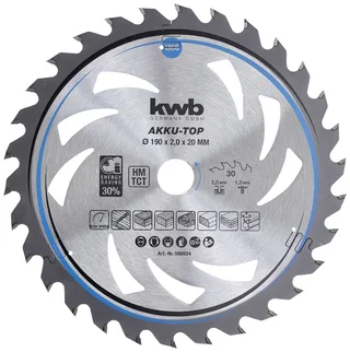 kwb 586654 Lame de scie circulaire au carbure 190 x 20 x 1.3 mm Nombre de dents: 30 1 pc(s) de KWB – image du produit 1 sur 2
