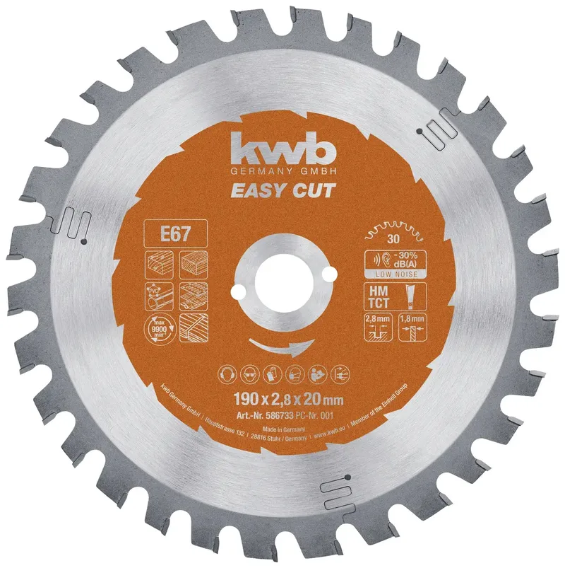 kwb 586733 Lame de scie circulaire 190 x 20 mm 1 pc(s) de KWB – image du produit 1 sur 2