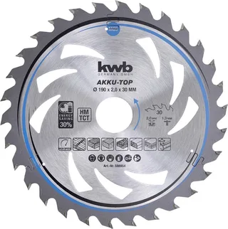 kwb 586954 Lame de scie circulaire au carbure 190 x 30 x 1.3 mm Nombre de dents: 30 1 pc(s) de KWB – image du produit 1 sur 2