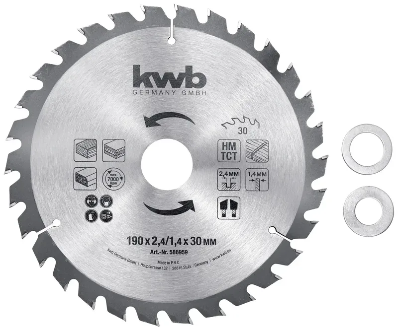 kwb 586959 Kreissägeblatt 190 x 30, 20, 16 mm, mm, mm 1 St. by KWB – product image