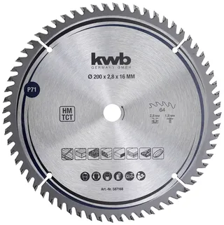 kwb 587168 Lame de scie circulaire au carbure 200 x 16 mm 1 pc(s) de KWB – image du produit 1 sur 2