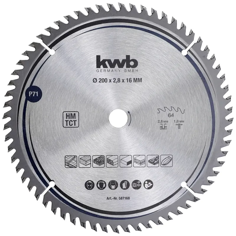 kwb 587168 Lame de scie circulaire au carbure 200 x 16 mm 1 pc(s) de KWB – image du produit 1 sur 2