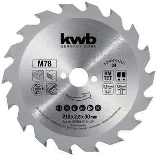 kwb 587855 Lame de scie circulaire 210 x 30 mm 1 pc(s) de KWB – image du produit 1 sur 2