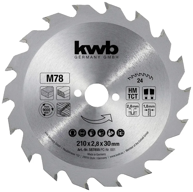 kwb 587855 Lame de scie circulaire 210 x 30 mm 1 pc(s) de KWB – image du produit 1 sur 2