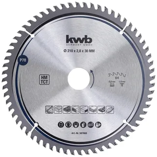 kwb 587868 Hartmetall Kreissägeblatt 210 x 30 mm 1 St. by KWB – product image 1 of 2