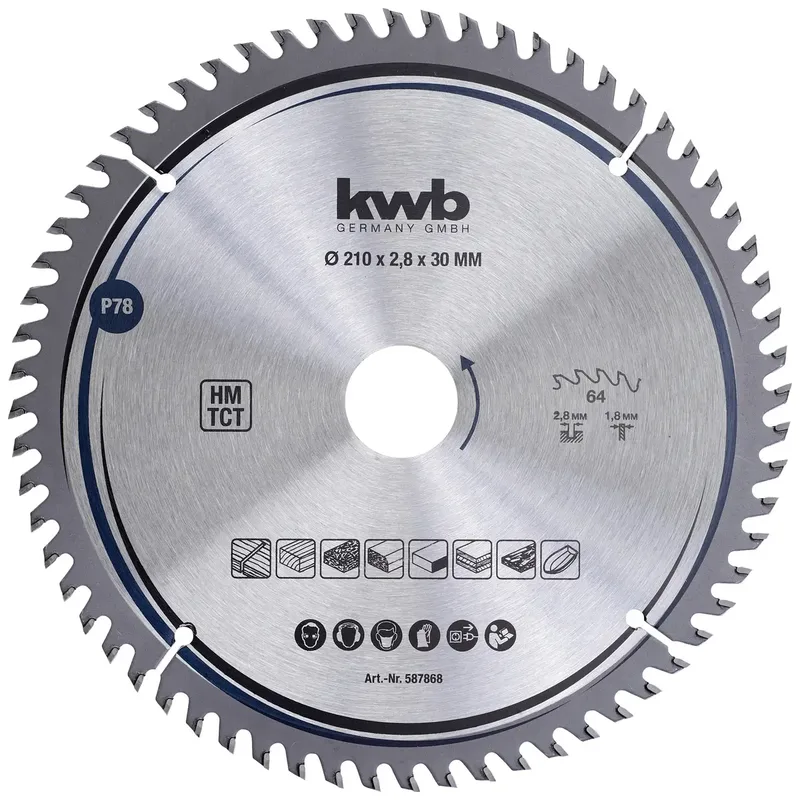 kwb 587868 Hartmetall Kreissägeblatt 210 x 30 mm 1 St. by KWB – product image 1 of 2