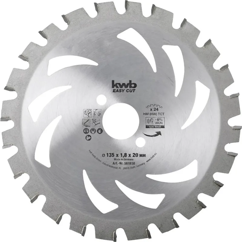 kwb 587938 Hartmetall Kreissägeblatt 215 x 30 x 1.4 mm Zähneanzahl: 30 1 St. von KWB – Produktbild 1 von 2