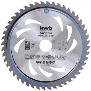 kwb 588254 Hartmetall Kreissägeblatt 216 x 30 x 1.3 mm Zähneanzahl: 48 1 St. fra KWB – produktbillede 1 af 2