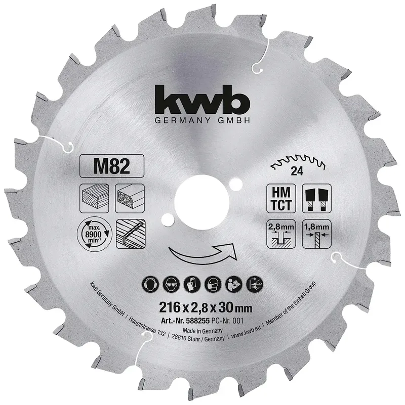 kwb 588255 Kreissägeblatt 216 x 30 mm 1 St. by KWB – product image 1 of 2