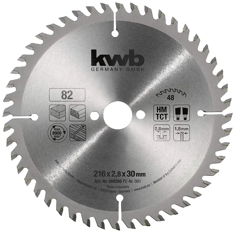 kwb 588265 Lame de scie circulaire 216 x 30 mm 1 pc(s) de KWB – image du produit 1 sur 2