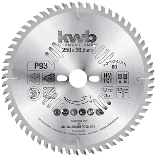 kwb 589366 Kreissägeblatt 250 x 30 mm 1 St. by KWB – product image 1 of 2
