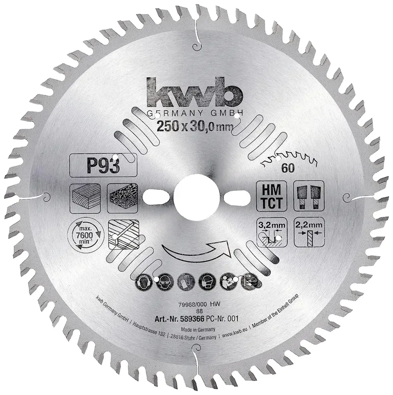 kwb 589366 Kreissägeblatt 250 x 30 mm 1 St. by KWB – product image 1 of 2