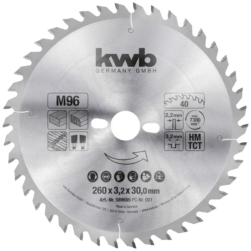 kwb 589655 Kreissägeblatt 260 x 30 mm 1 St. by KWB – product image