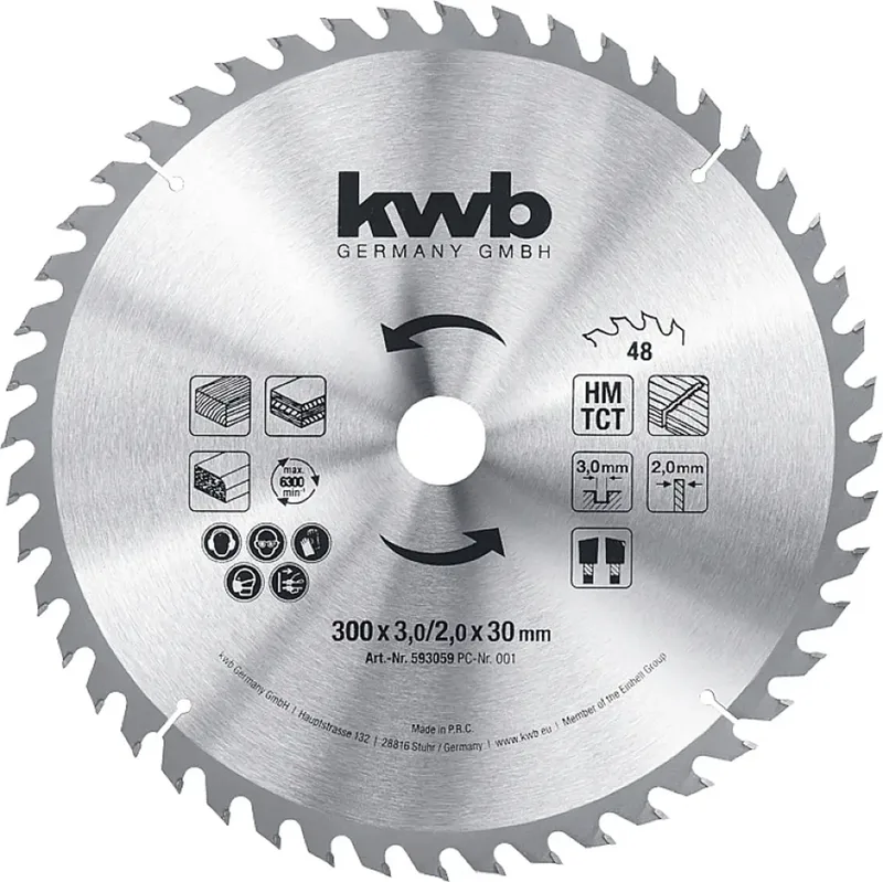 kwb 593059 Kreissägeblatt 300 x 30 mm 1 St. von KWB – Produktbild 1 von 3