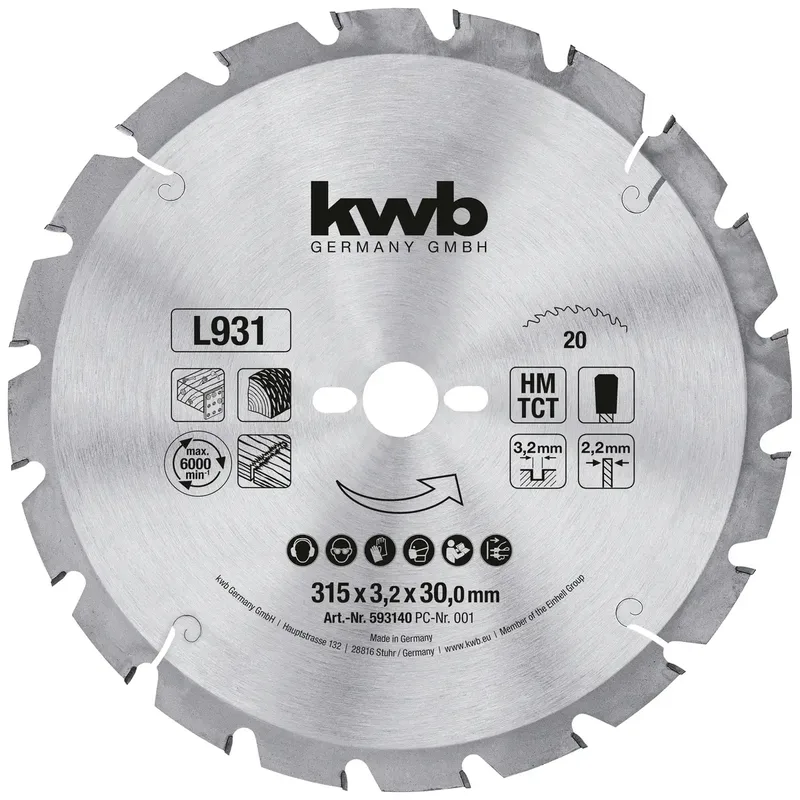 kwb 593140 Kreissägeblatt 315 x 30 mm 1 St. de KWB – image du produit 1 sur 2