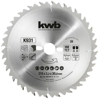 kwb 593144 Kreissägeblatt 315 x 30 mm 1 St. by KWB – product image 1 of 2