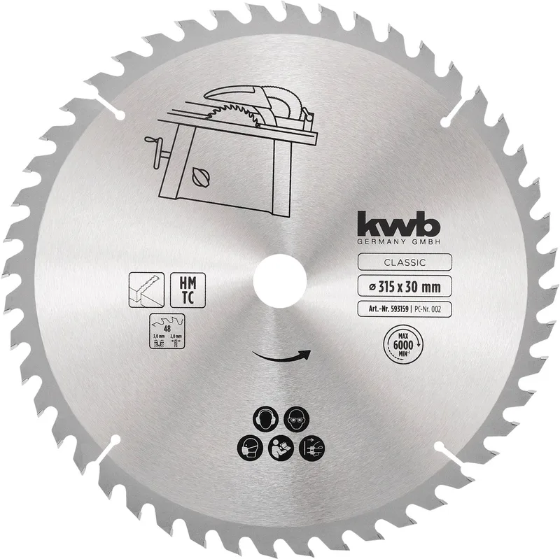 kwb 593159 Cirkelzaagblad 315 x 30 mm 1 stuk(s) de KWB – image du produit 1 sur 3