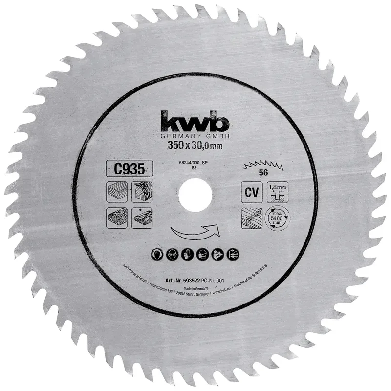 kwb 593522 Kreissägeblatt 350 x 30 mm 1 St. von KWB – Produktbild 1 von 2