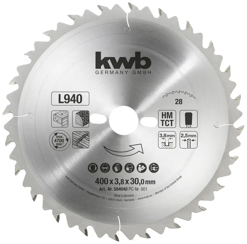 kwb 594040 Kreissägeblatt 400 x 30 mm 1 St. by KWB – product image 1 of 2