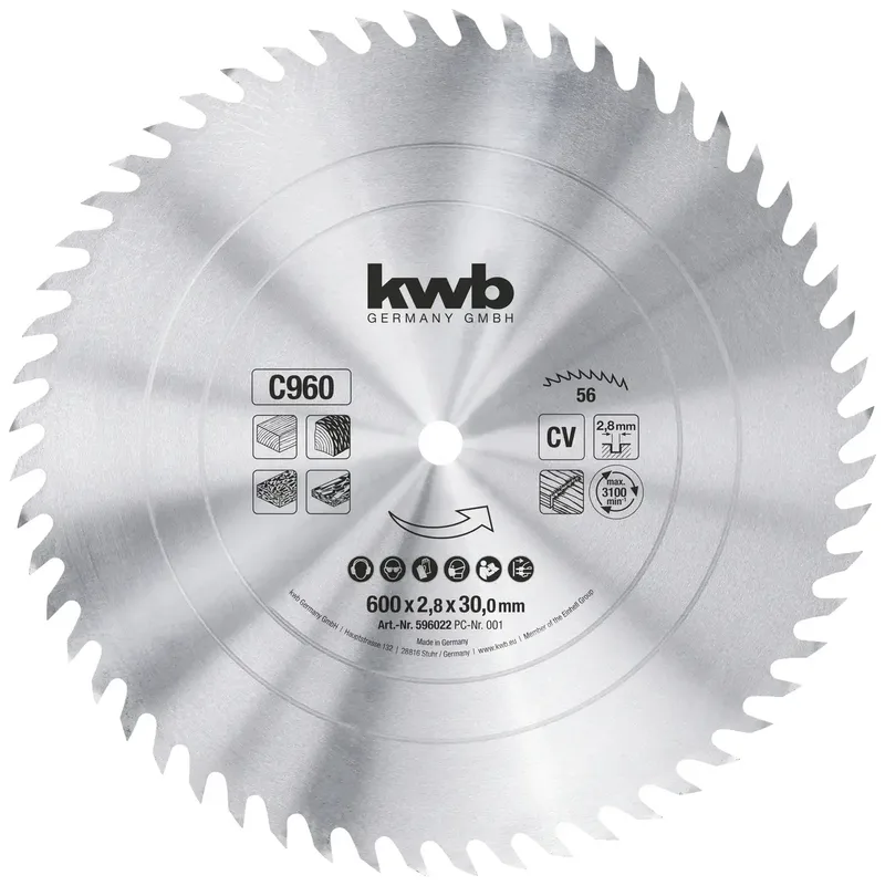 kwb 596022 Kreissägeblatt 600 x 30 mm 1 St. by KWB – product image 1 of 2