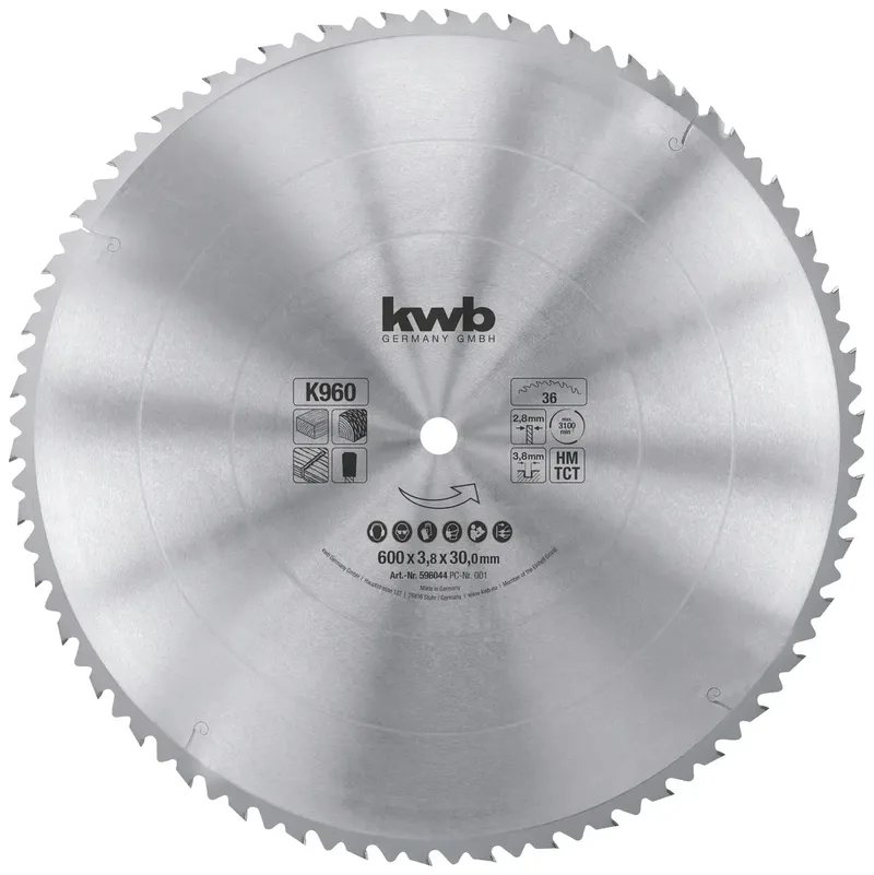 kwb 596044 Kreissägeblatt 600 x 30 mm 1 St. by KWB – product image 1 of 2