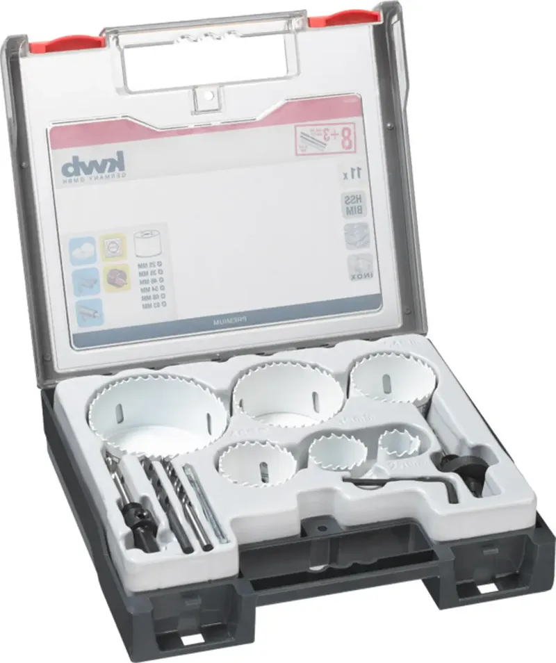 kwb 598250 Lochsägen-Set 11teilig 25 mm, 35 mm, 46 mm, 54 mm, 68 mm, 83 mm 1 St. von KWB – Produktbild